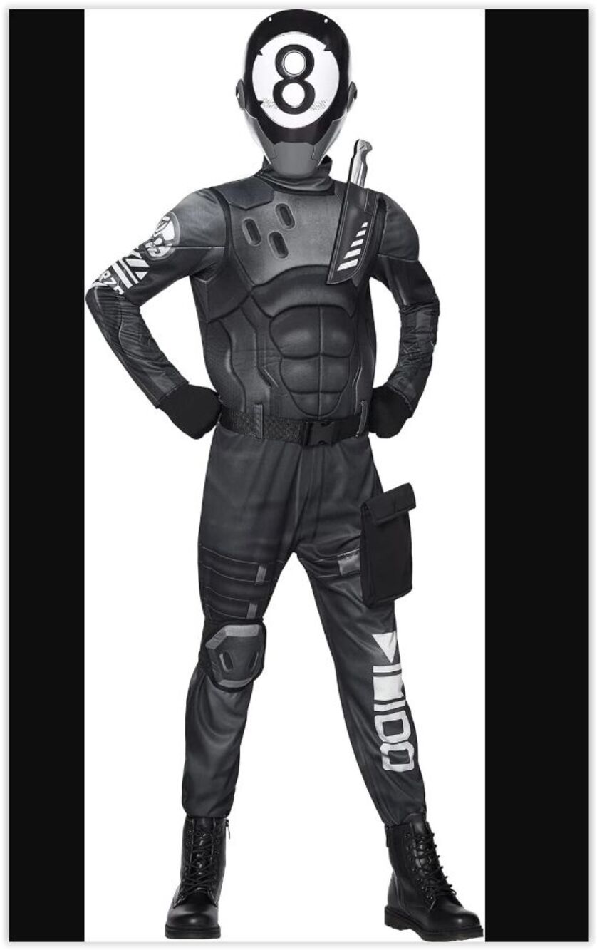 Kids Fortnite 8-Ball Costume Youth 14-16 XLARGE Outfit and Mask Fortnite NEW
